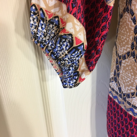 Jemma | Multi-Pattern Printed Peasant Top - Picture 7 of 9